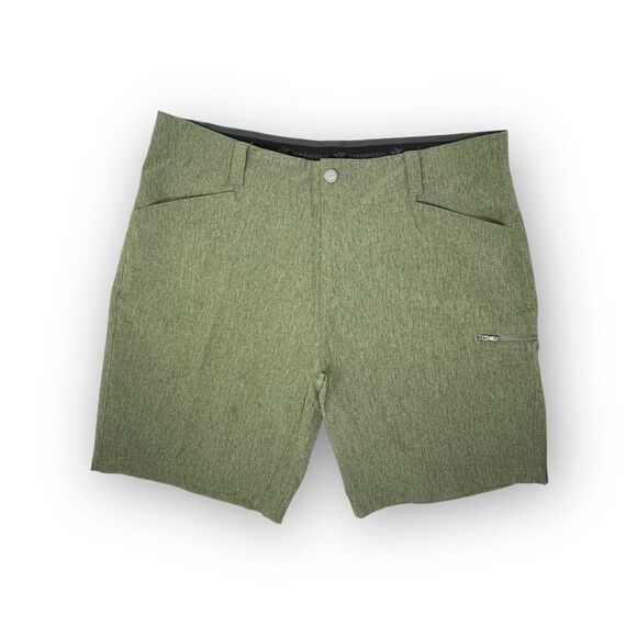 ZeroXposur Travel Series Shorts Green Zip Pocket Outdoor Stretch Men’s Size 38 - Picture 1 of 10
